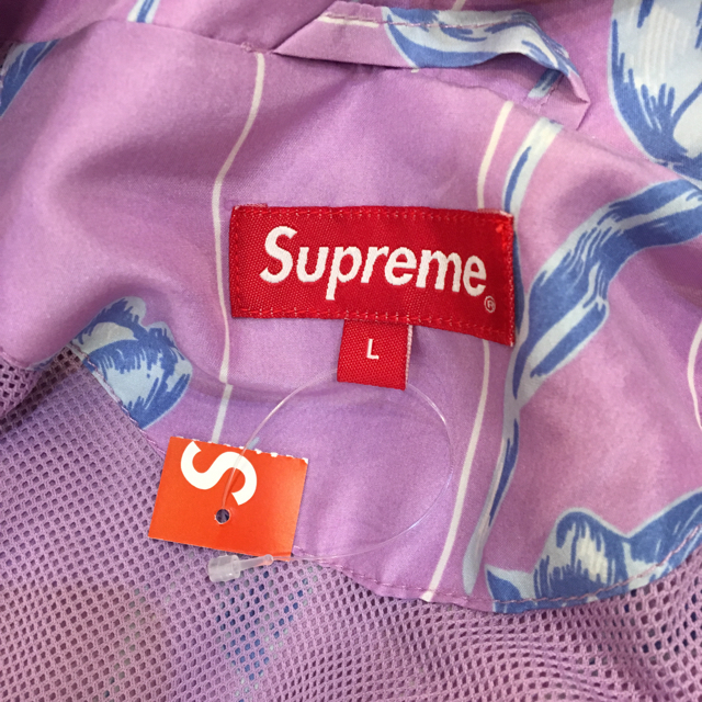 Supreme(シュプリーム)の国内正規品 Supreme Floral Silk Track JKT 紫 L メンズのジャケット/アウター(ブルゾン)の商品写真