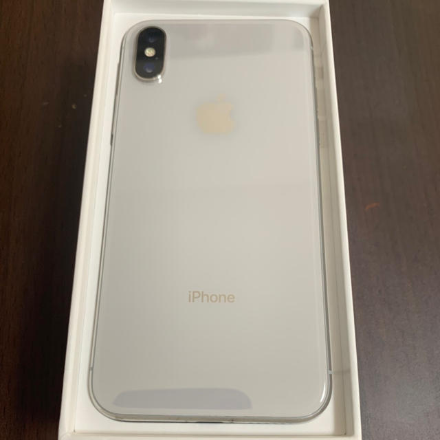 iPhone X silver 256 GB SoftBankスマートフォン本体