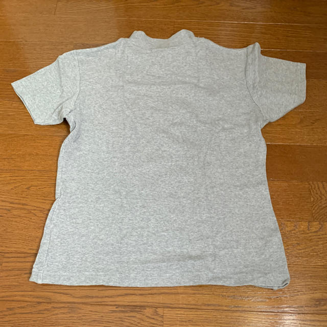 NICE CLAUP(ナイスクラップ)のNICE CLAUP グレーリブタートル半袖TシャツMサイズです レディースのトップス(Tシャツ(半袖/袖なし))の商品写真