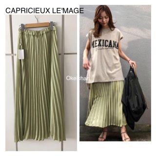 CAPRICIEUX LE'MAGE プリーツスカート カーキ CAPRICIEUX LE'MAGE プリーツスカート カーキ