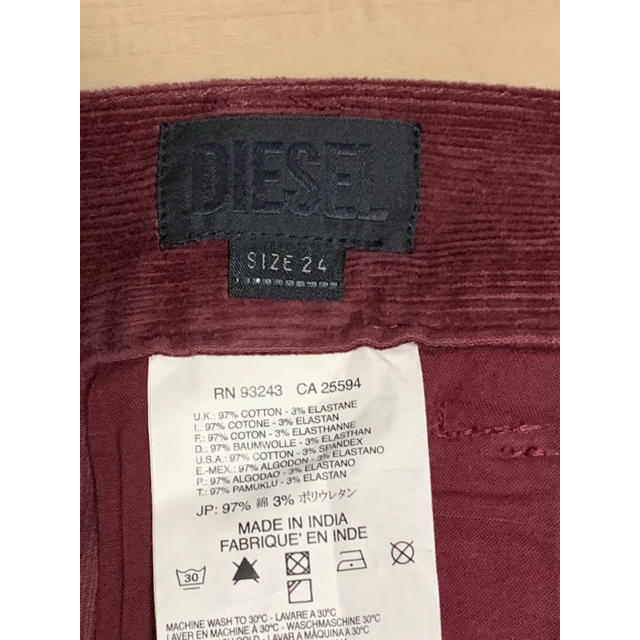 DIESEL(ディーゼル)のディーゼル レディースコーデュロイパンツ 新品未使用 レディースのパンツ(カジュアルパンツ)の商品写真