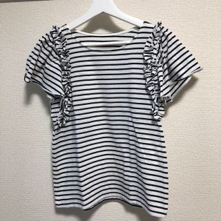 ヴィス(ViS)の肩フリルTシャツ(Tシャツ(半袖/袖なし))