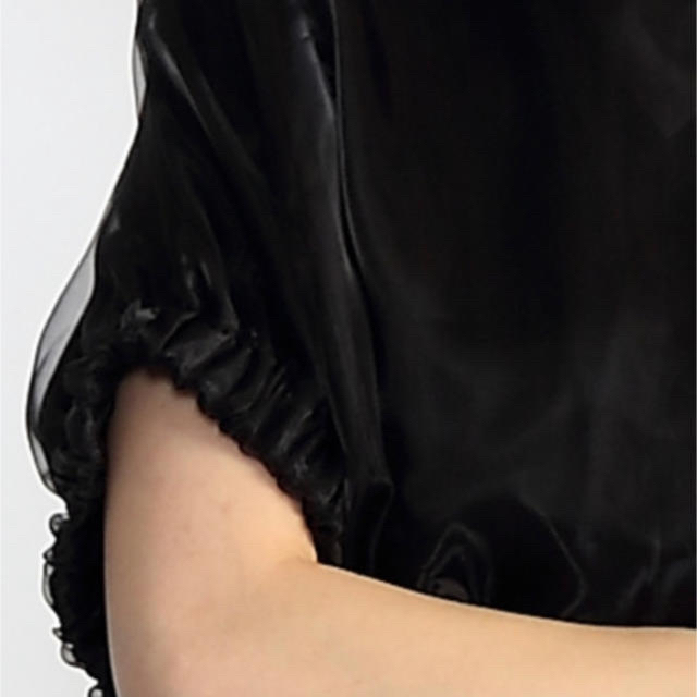 CAPRICIEUX LE'MAGE(カプリシューレマージュ)のCAPRICIEUX LEMAGE オーガンジーTシャツ ブラック 美品 レディースのトップス(シャツ/ブラウス(半袖/袖なし))の商品写真