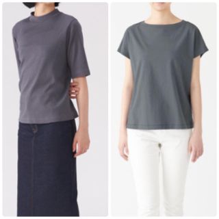 ムジルシリョウヒン(MUJI (無印良品))の【新品未使用】Tシャツ4枚(無印Tシャツ×2 ユニクロ クルーネックT ×2)(Tシャツ(半袖/袖なし))