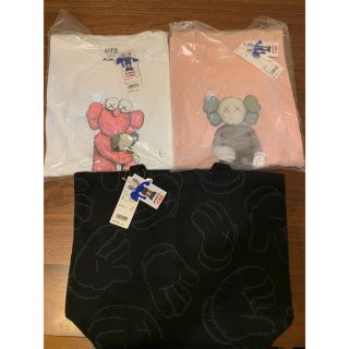 ユニクロ(UNIQLO)のL サイズ カウズ  UNIQLO KAWS コラボT トートセット(Tシャツ/カットソー(半袖/袖なし))