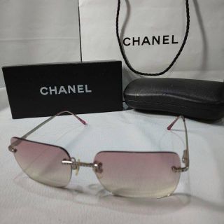 シャネル(CHANEL)の値下げ シャネル CHANEL サングラス ラインストーン ラベンダー×イエロー(サングラス/メガネ)