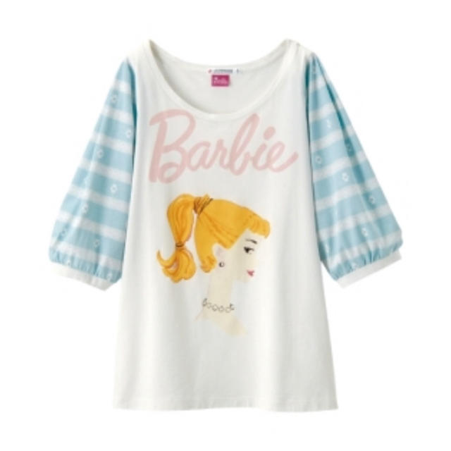 Barbie(バービー)のユニクロ バービー コラボ Tシャツ レディースのトップス(Tシャツ(長袖/七分))の商品写真