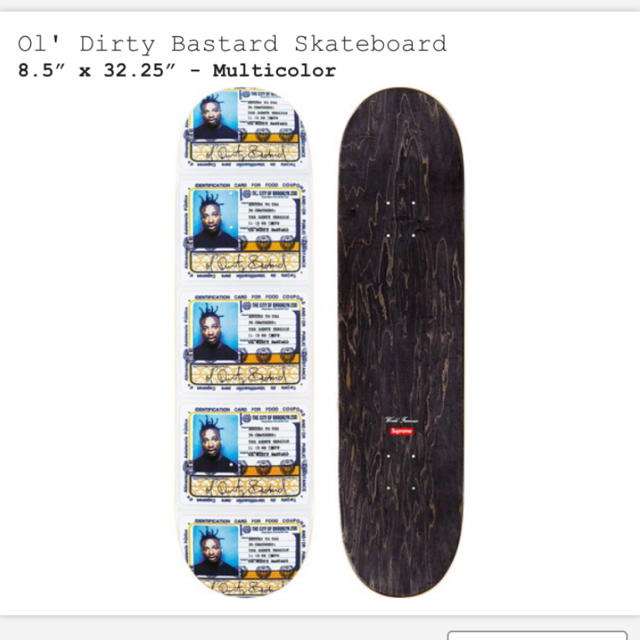 直営通販通販サイト supreme Ol' Dirty Bastard Skateboard スポーツ