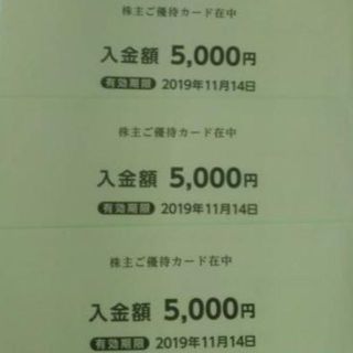 ニシマツヤ(西松屋)の15000円分　西松屋　株主優待券　優待カード(ショッピング)