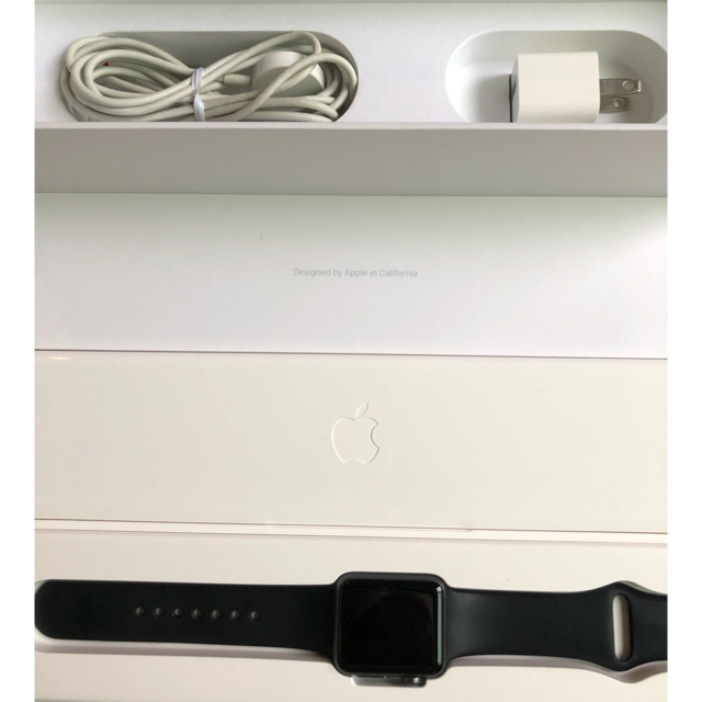 Apple Watch 38mm スペースグレイアルミニウムケース 腕時計(デジタル)