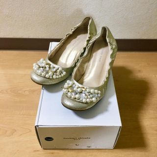 ツモリチサト(TSUMORI CHISATO)の【値下げ】ツモリチサト パンプス ゴールド 23.5(ハイヒール/パンプス)