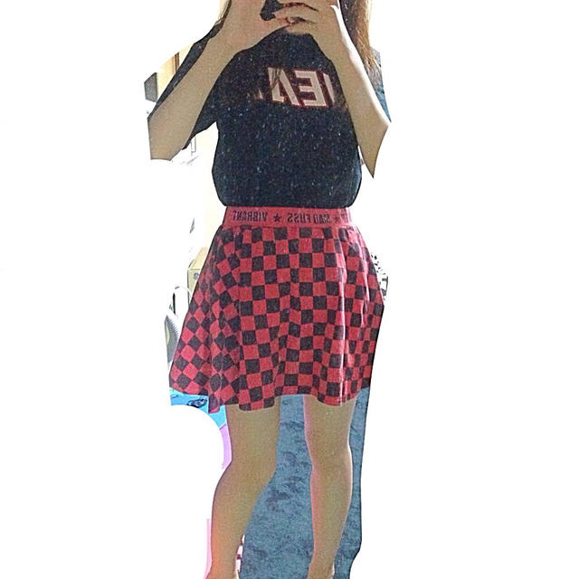 Candy Stripper(キャンディーストリッパー)のチェッカー柄ミニスカート着画有 レディースのスカート(ミニスカート)の商品写真