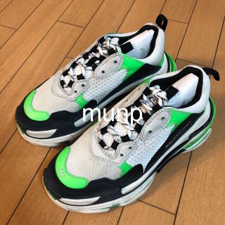 バレンシアガ(Balenciaga)のBALENCIAGA Triple s40 WHITE/GREEN 渡辺直美着用(スニーカー)