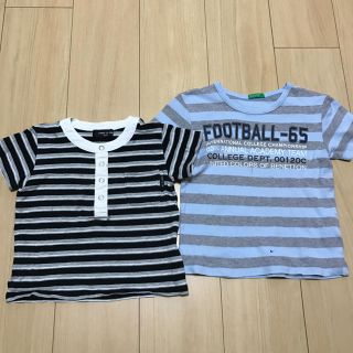 ベネトン(BENETTON)の【値下げ】Tシャツ  100㎝×2枚セット(Tシャツ/カットソー)