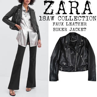 ザラ(ZARA)の★美品★ZARA★ザラ★ライダース★ダブルライダース★S★Fレザー★ブラック★(ライダースジャケット)