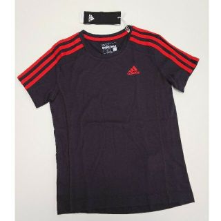 アディダス(adidas)のadidas アディダス Tシャツ 130センチ 半袖Tシャツ グレー レッド(Tシャツ/カットソー)