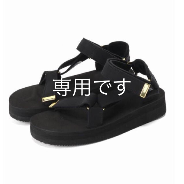 DEUXIEME CLASSE(ドゥーズィエムクラス)のドゥーズィエムクラス SUICOKE SUEDE SANDAL 黒 レディースの靴/シューズ(サンダル)の商品写真