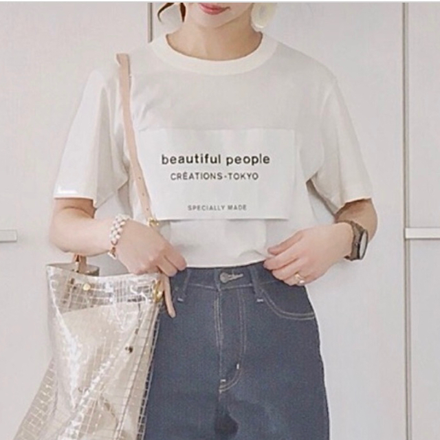 beautiful people 18SS ビッグネーム Tシャツ ☆美品☆