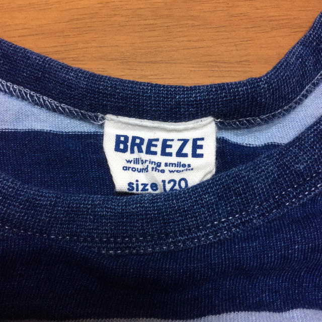 BREEZE(ブリーズ)のいちご様専用  breez ワンピース 120センチ デニムボーダー キッズ/ベビー/マタニティのキッズ服女の子用(90cm~)(ワンピース)の商品写真