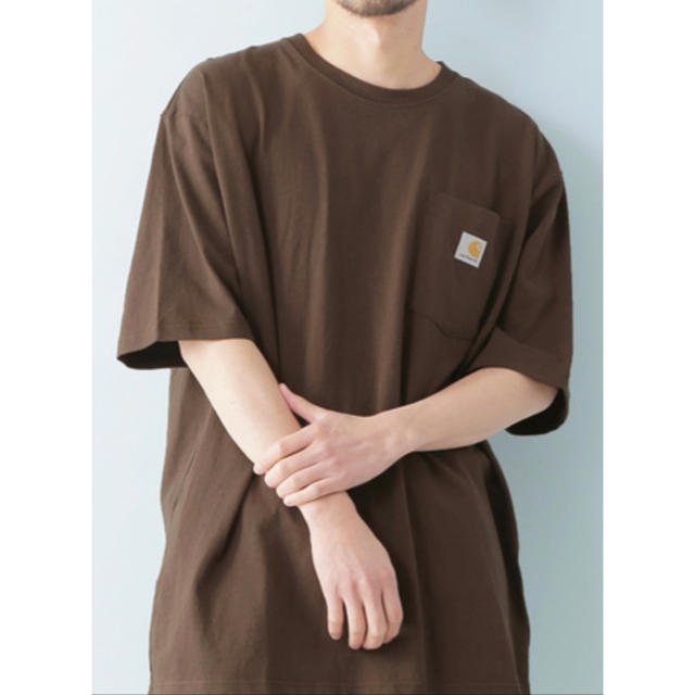 carhartt(カーハート)の訳あり品 カーハート ポケットＴシャツ Mサイズ ブラウン 2 メンズのトップス(Tシャツ/カットソー(半袖/袖なし))の商品写真