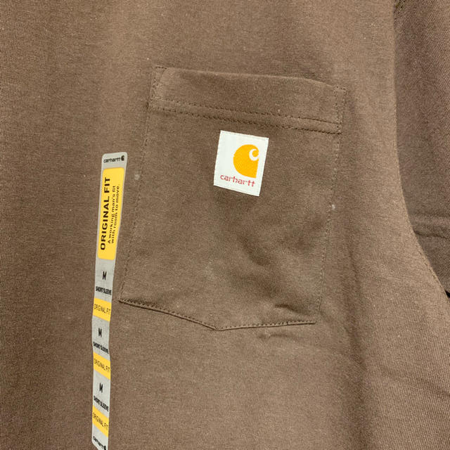 carhartt(カーハート)の訳あり品 カーハート ポケットＴシャツ Mサイズ ブラウン 2 メンズのトップス(Tシャツ/カットソー(半袖/袖なし))の商品写真