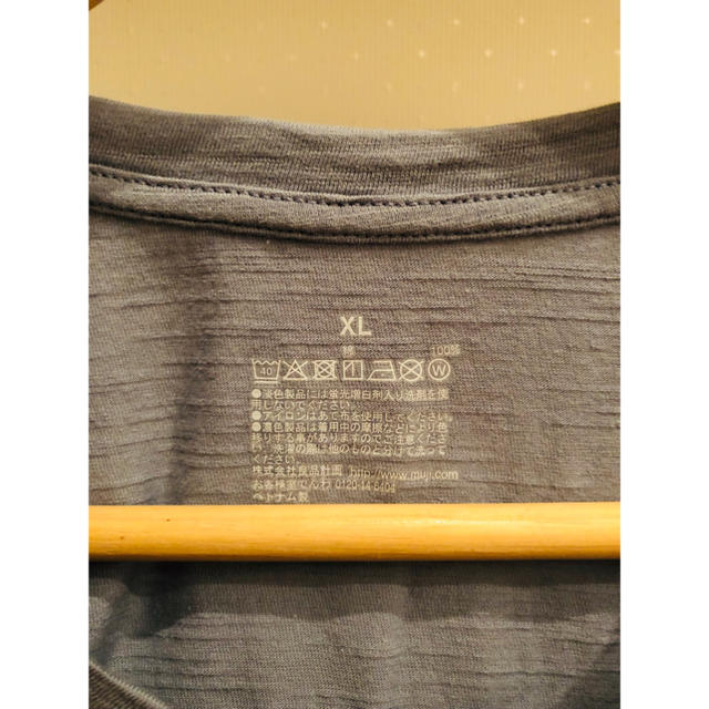 MUJI (無印良品)(ムジルシリョウヒン)の美品！無印良品！MUJI シンプル ポケットTシャツ ブルー！ レディースのトップス(Tシャツ(半袖/袖なし))の商品写真