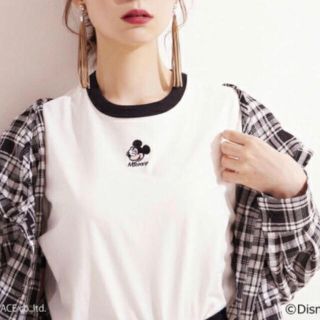 ヘザー(heather)のHeather ミッキーコラボTシャツ 白(Tシャツ(半袖/袖なし))