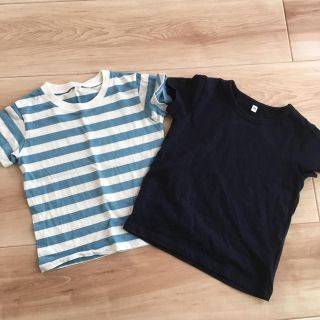 ムジルシリョウヒン(MUJI (無印良品))の無印＊美品＊100サイズ＊Tシャツ2枚SET(Tシャツ/カットソー)