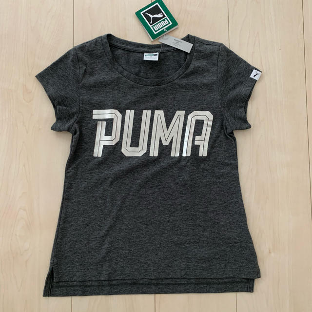 PUMA(プーマ)の新品タグ付き！PUMAプーマ♡ドライ半袖Tシャツ130グレー120 キッズ/ベビー/マタニティのキッズ服女の子用(90cm~)(Tシャツ/カットソー)の商品写真