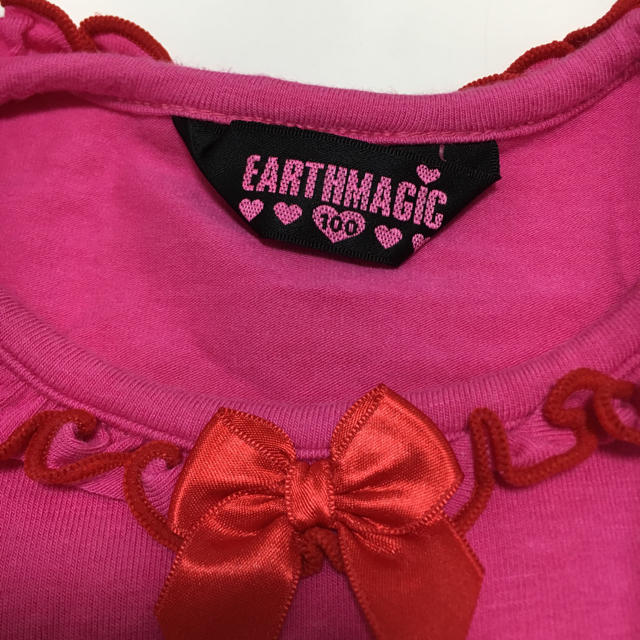 EARTHMAGIC(アースマジック)のハートマフィチュニック100 キッズ/ベビー/マタニティのキッズ服女の子用(90cm~)(Tシャツ/カットソー)の商品写真