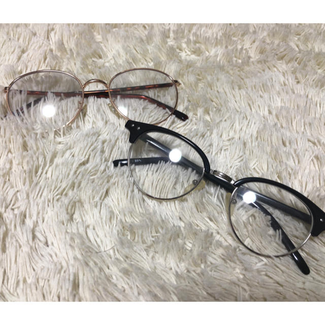 ITS'DEMO(イッツデモ)の伊達眼鏡 メガネ レディースのファッション小物(サングラス/メガネ)の商品写真