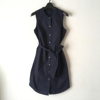 ジェイクルー(J.Crew)のJ.Crew ノースリーブ シャツワンピース(ひざ丈ワンピース)