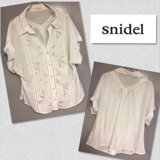 スナイデル(SNIDEL)の❤︎ スナイデル シルキー カットワーク シャツ ❤︎(シャツ/ブラウス(半袖/袖なし))