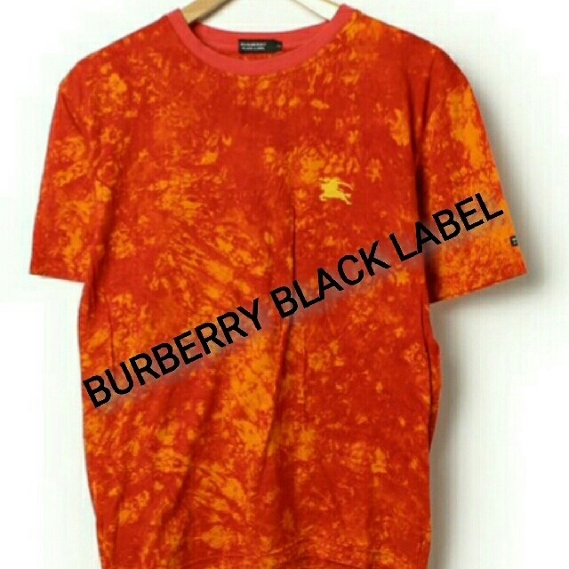 BURBERRY BLACK LABEL(バーバリーブラックレーベル)のBURBERRY BLACK LABEL バーバリー 総柄 Tシャツ オレンジ メンズのトップス(Tシャツ/カットソー(半袖/袖なし))の商品写真