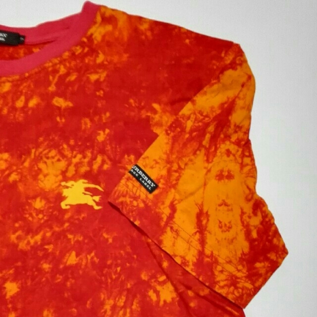 BURBERRY BLACK LABEL(バーバリーブラックレーベル)のBURBERRY BLACK LABEL バーバリー 総柄 Tシャツ オレンジ メンズのトップス(Tシャツ/カットソー(半袖/袖なし))の商品写真