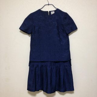 アドーア(ADORE)のADORE アルファエー ワンピース セットアップ ネイビー(ひざ丈ワンピース)