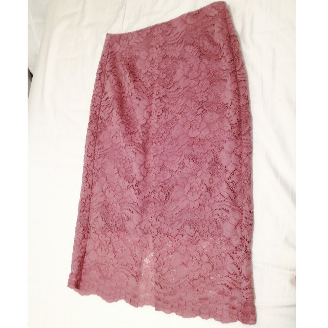 GU(ジーユー)のGU レーススカート　ピンク レディースのスカート(ひざ丈スカート)の商品写真