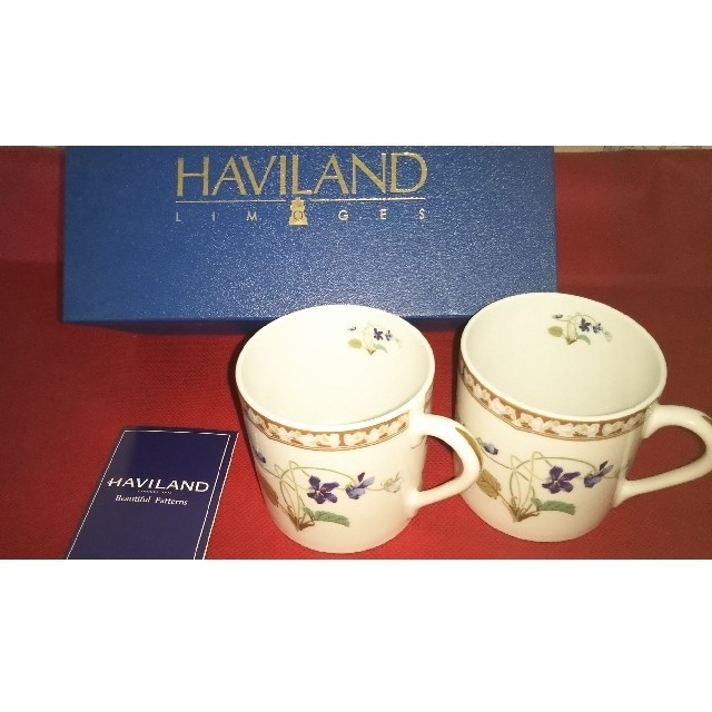 Haviland(アビランド)の4oon様専用です☆只今セール中☆ 新品 アビランド カップ2脚セット インテリア/住まい/日用品のキッチン/食器(グラス/カップ)の商品写真