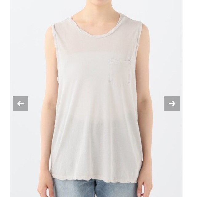 L'Appartement DEUXIEME CLASSE(アパルトモンドゥーズィエムクラス)のL'Appartement JAMES PERSE Tank Top ベージュ レディースのトップス(タンクトップ)の商品写真