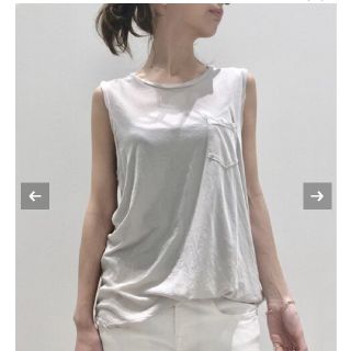 アパルトモンドゥーズィエムクラス(L'Appartement DEUXIEME CLASSE)のL'Appartement JAMES PERSE Tank Top ベージュ(タンクトップ)