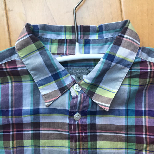 Bonpoint(ボンポワン)のBonpoint チェックシャツ キッズ/ベビー/マタニティのキッズ服男の子用(90cm~)(ブラウス)の商品写真