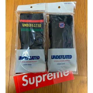 アンディフィーテッド(UNDEFEATED)の黒2足 定価以下 UNDEFEATED 2足セット 新品(ソックス)