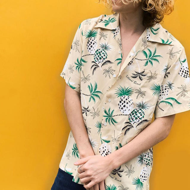 岩田剛典 着用 MAISON KITSUNE KONA BAY アロハシャツ L