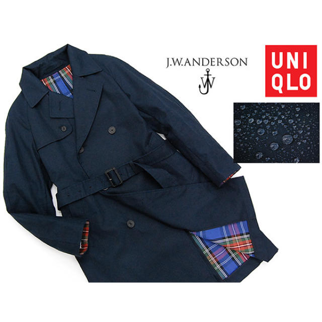 J.W.ANDERSON(ジェイダブリューアンダーソン)のUNIQLO jwアンダーソン トレンチコート 黒 メンズのジャケット/アウター(トレンチコート)の商品写真