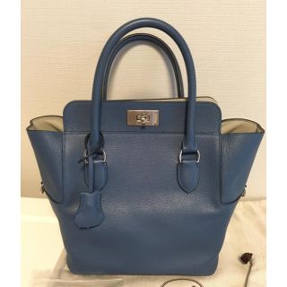 エルメス(Hermes)のツールボックス20 エルメス ブルーアガット(ハンドバッグ)