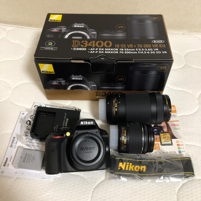 デジタル一眼Nikon D3400ダブルズームレンズキット