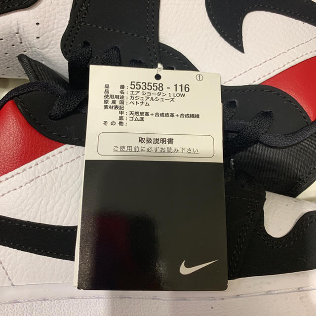 NIKE(ナイキ)のNIKE AIR JORDAN 1 LOW BLACK TOE 26cm メンズの靴/シューズ(スニーカー)の商品写真