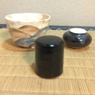 茶道具★茶碗＊平棗＊重香合(漆芸)