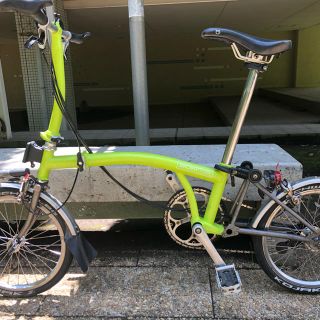 ブロンプトン(BROMPTON)の2016ブロンプトンS6L-x チタンスーパーライト ラムグリーン キャットアイ(自転車本体)