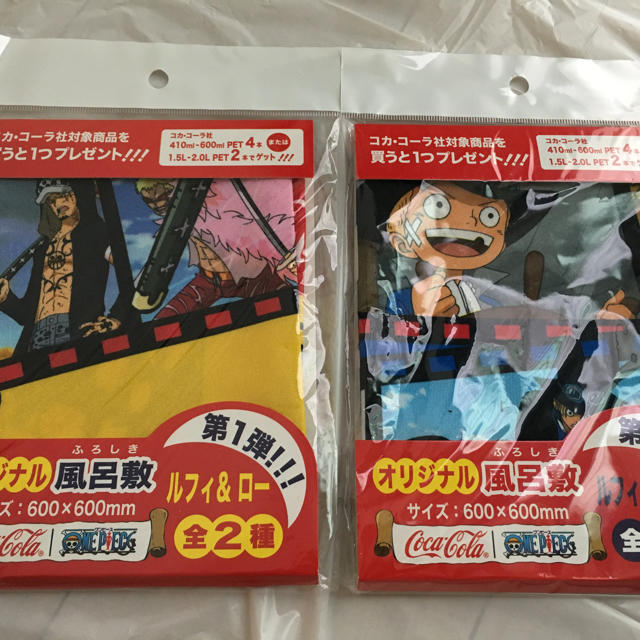 コカ・コーラ(コカコーラ)のコカコーラ&ワンピースコラボ オリジナル風呂敷〜第1弾&第2弾〜 エンタメ/ホビーのアニメグッズ(タオル)の商品写真